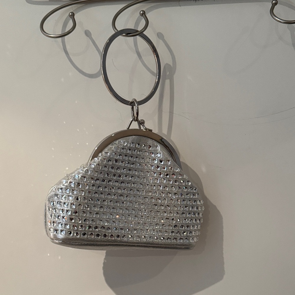 Elegant Silver Studded Clutch non smoker home